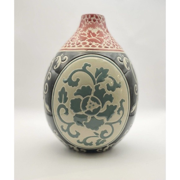 Pier One Imports “ Bohemian Look “ Ceramic Decorative Flower Vase / Container - Picture 2 of 11